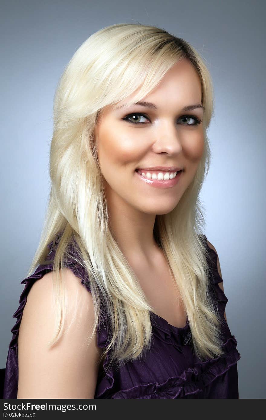 Studio portrait of a young woman