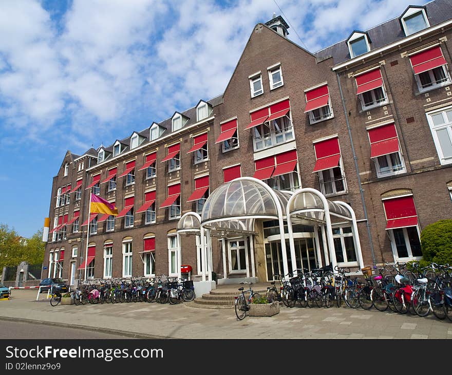 Typical Amsterdam Architecture in a beautiful sunny day