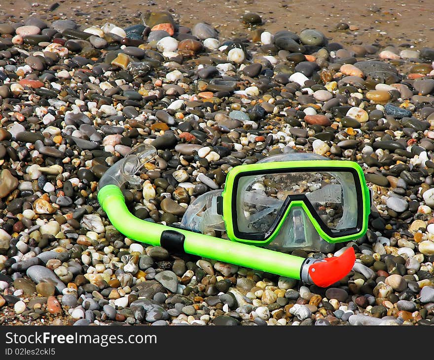 Mask and tube for a scuba diving