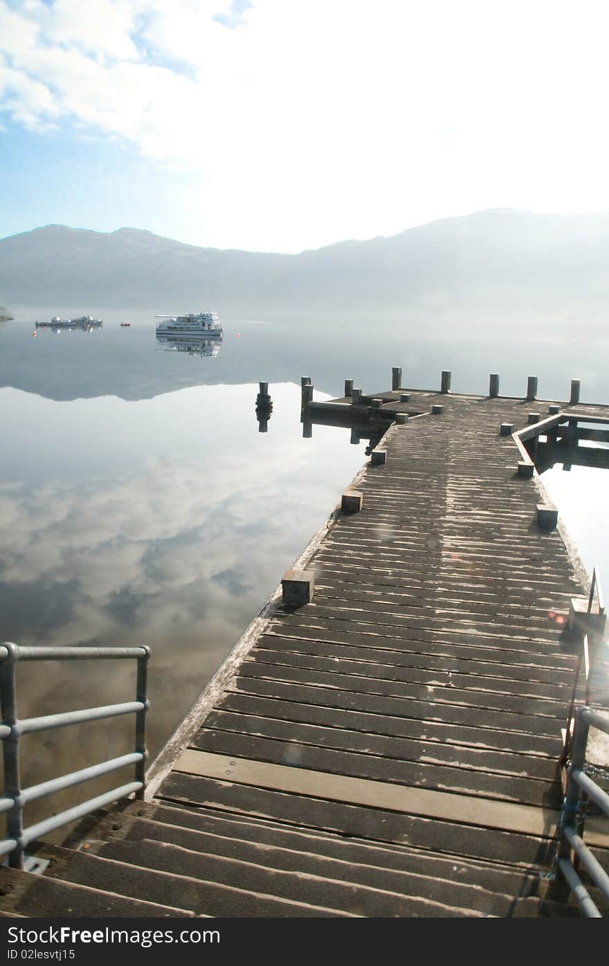 Along the pier