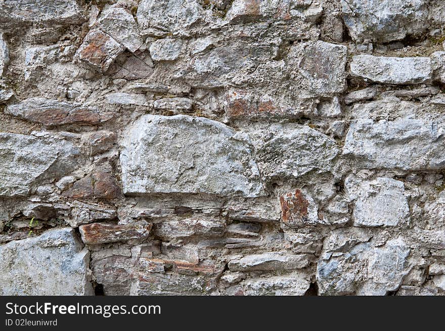 Detail of an old stone wall. Detail of an old stone wall