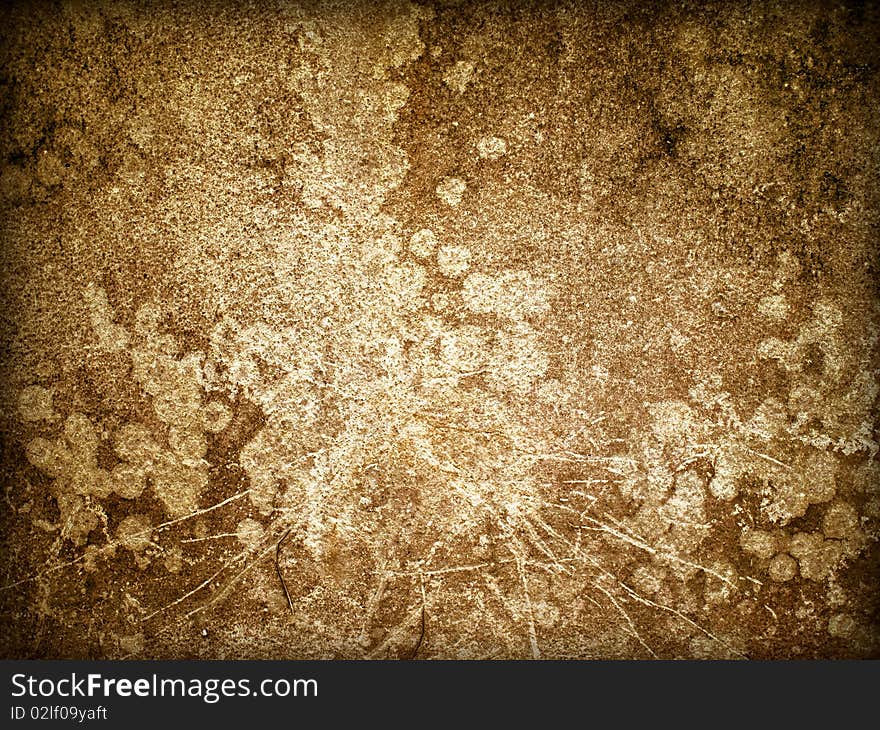 Brown old wall dark edges. Brown old wall dark edges