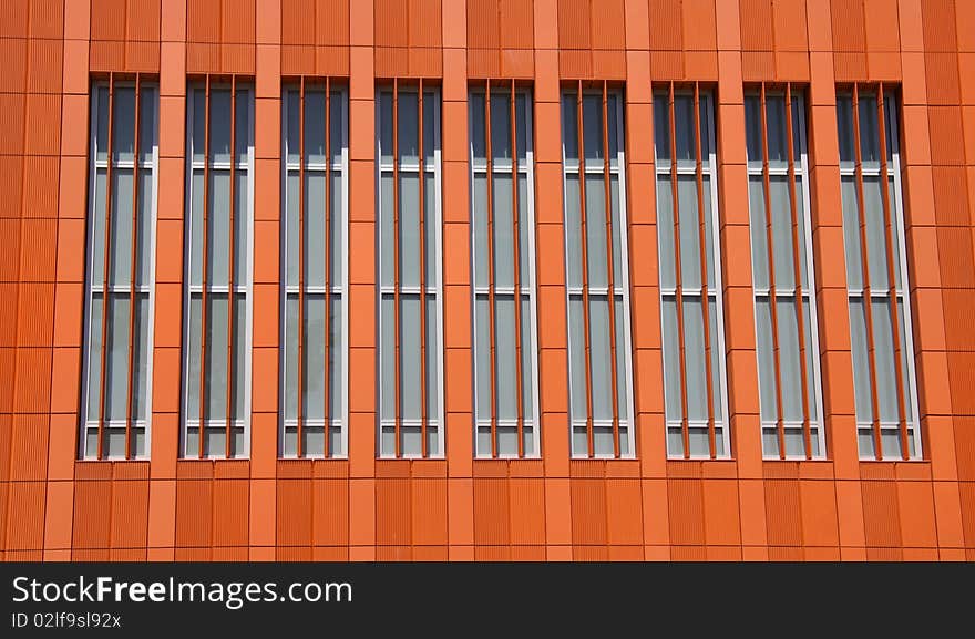 Close up shot of large window on a modern building. Close up shot of large window on a modern building