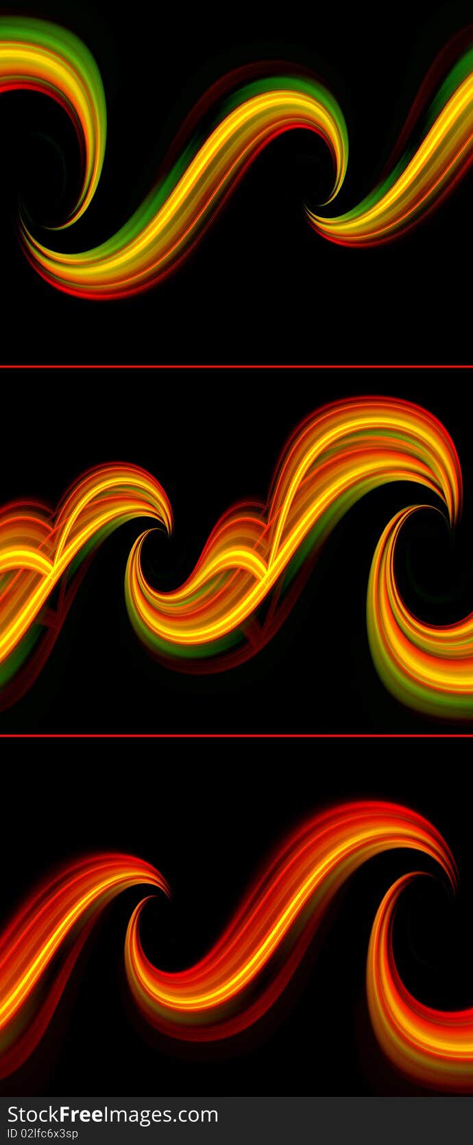 Various colors wavy waves abstract backgrounds composition series. Various colors wavy waves abstract backgrounds composition series