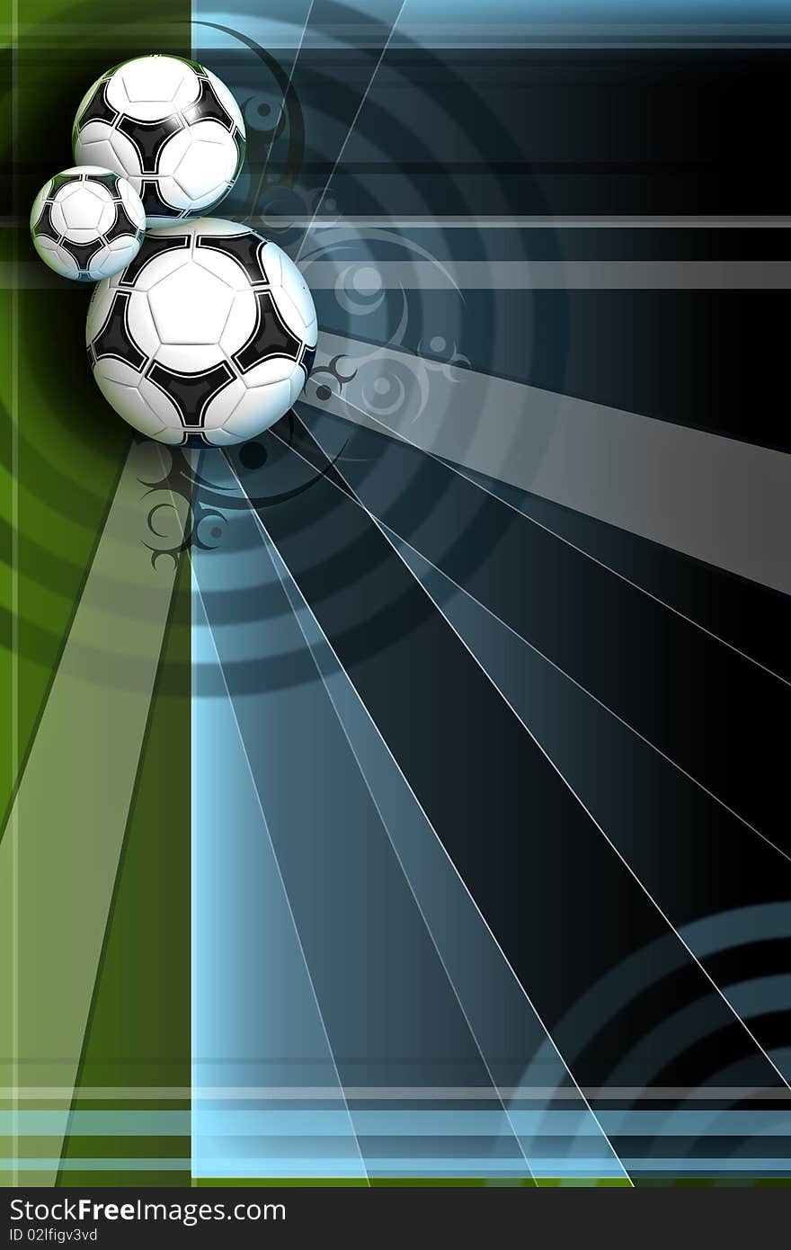 Colour Background with Soccer Ball