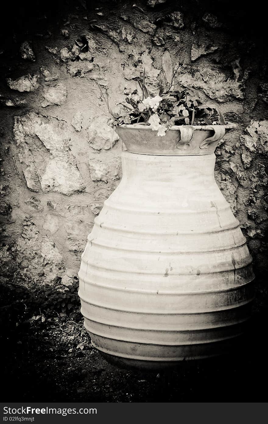 Pottery at Kremaston Monastery in Crete, Greece.