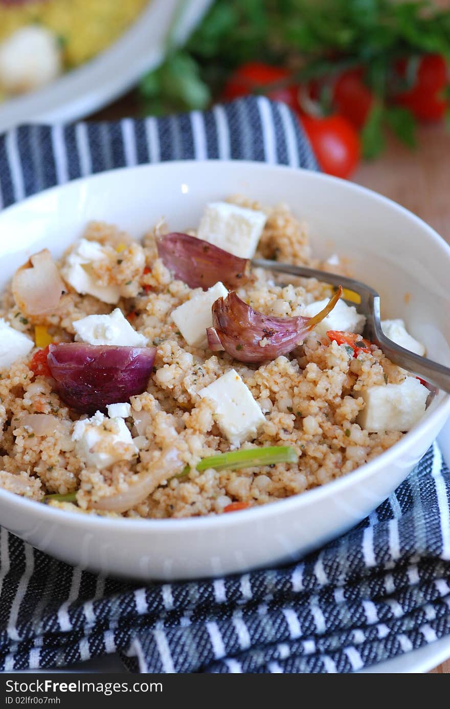 Couscous in a bowl