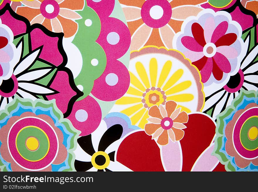 Colorful paper background with flowers. Colorful paper background with flowers