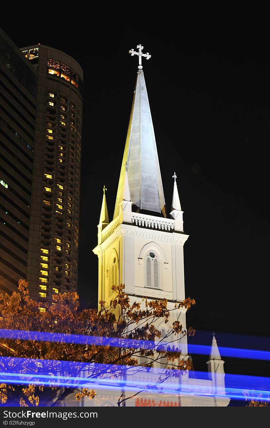 A historic cross of the church