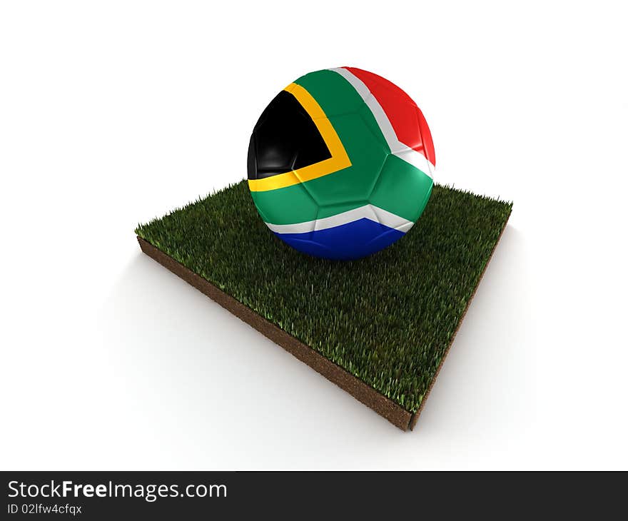 World cup (Ball painted in flag of South Africa)