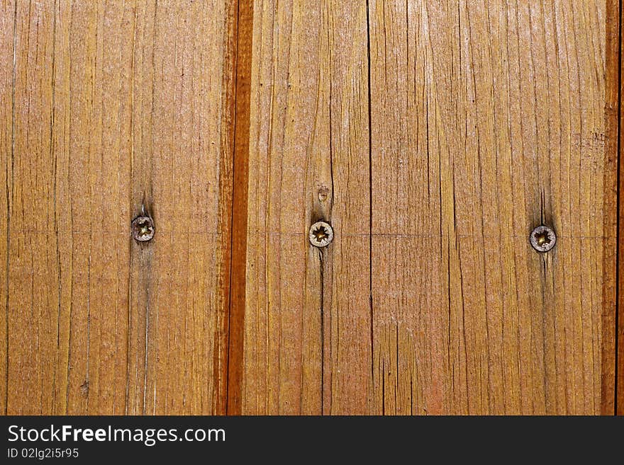 Wood Door Detail With Screws