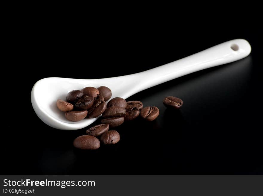 Coffe and white spoon