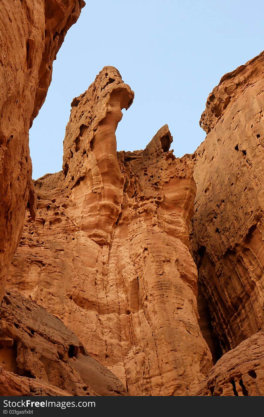 Picturesque Orange Weathered Rocks