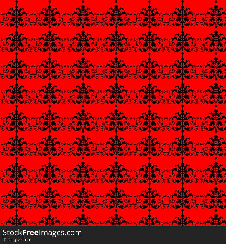 Retro Wallpaper.Seamless red wallpaper background