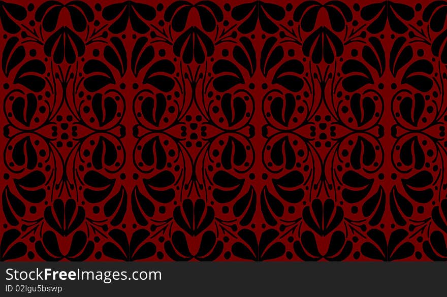 Retro Wallpaper.Seamless red wallpaper background