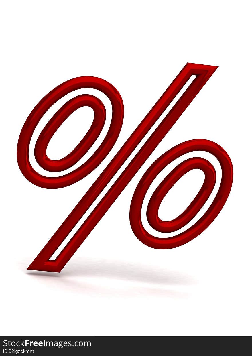 Percent symbol for website or presentations.