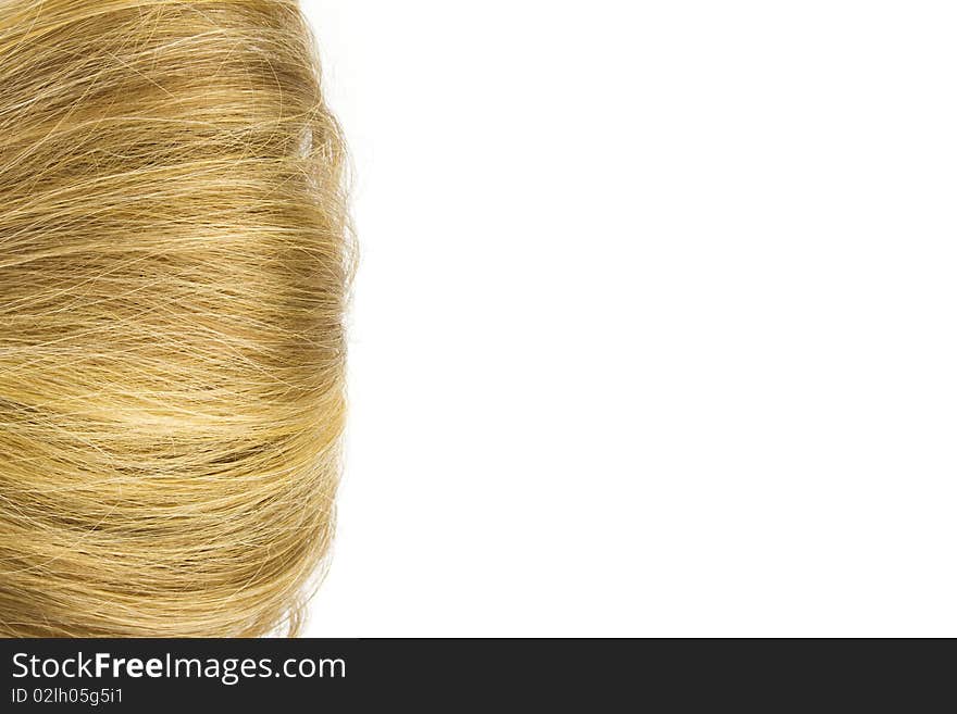 Blonde hair isolated on white background. Blonde hair isolated on white background