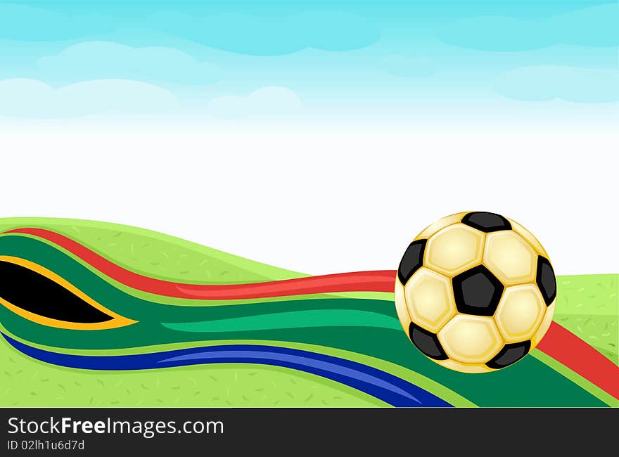 South Africa 2010 - Football world cup. With golden soccer ball over green grass. With room for your text. Vector illustration saved as EPS AI8 is now pending inspection. South Africa 2010 - Football world cup. With golden soccer ball over green grass. With room for your text. Vector illustration saved as EPS AI8 is now pending inspection.