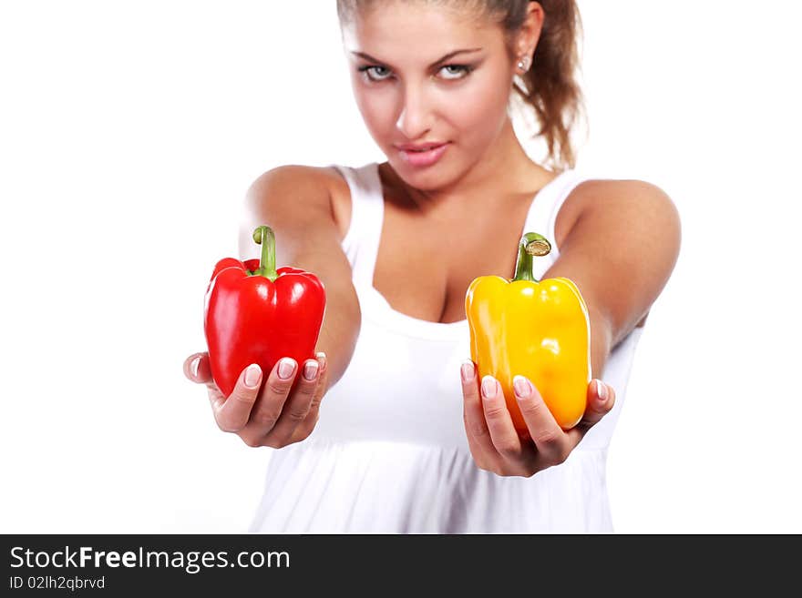 Woman And Pepper