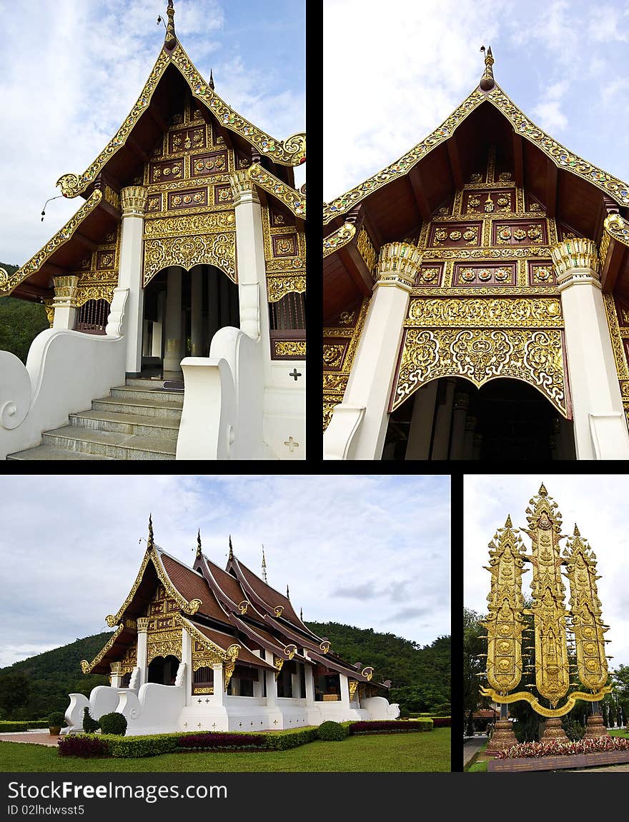 Thai style temple in north of Thailand