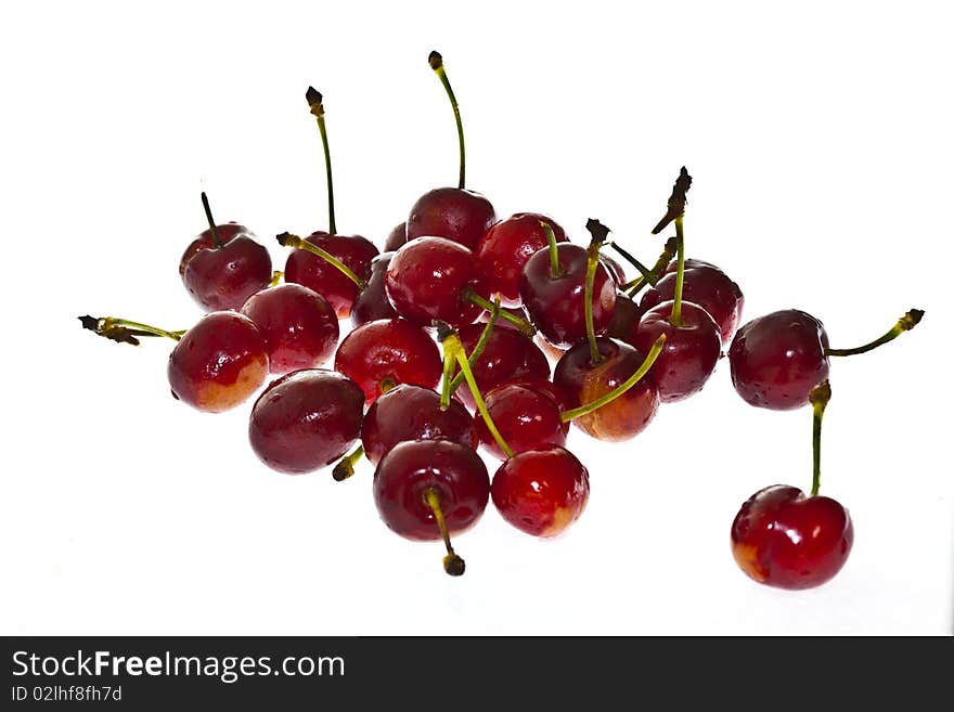 A pile of fresh red cherry