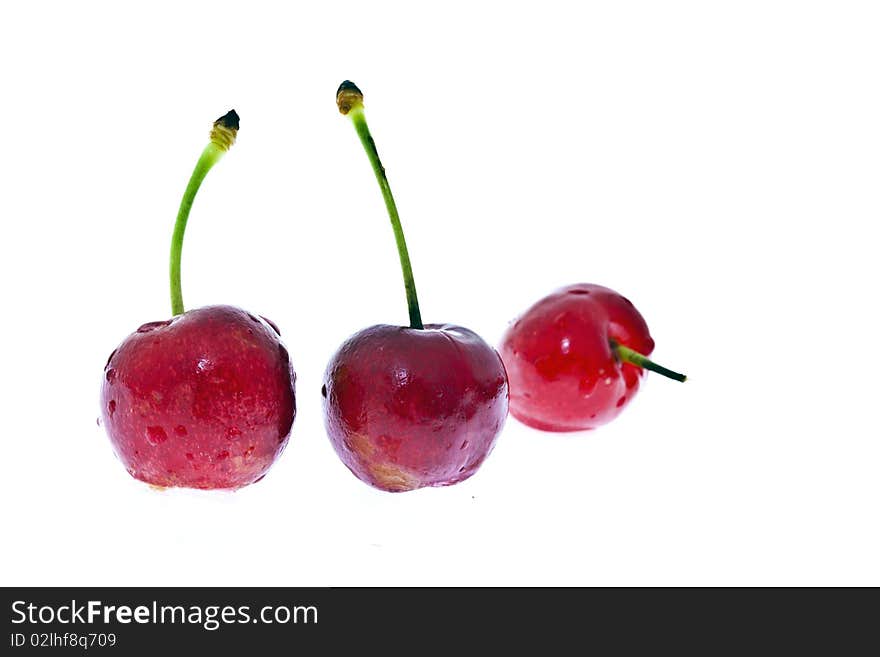 A pile of fresh red cherry