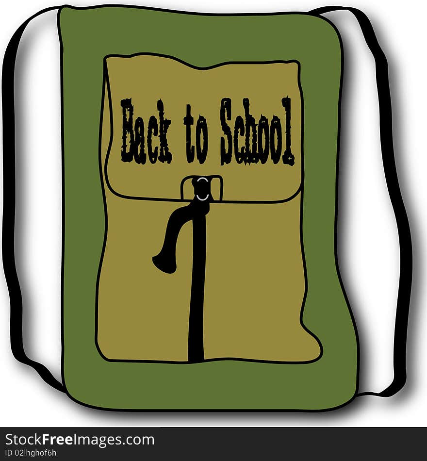 Back to School Backpack Illustration