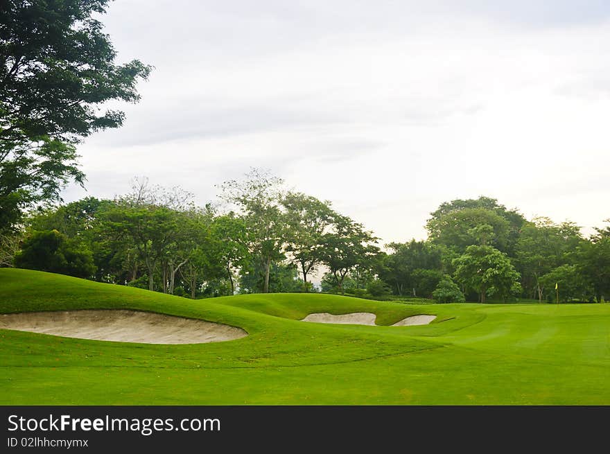 A beautiful golf course in the Philippines. A beautiful golf course in the Philippines