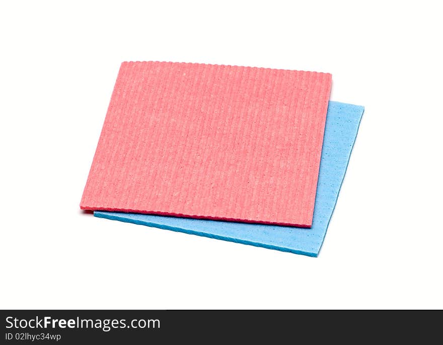 Sponge cloths isolated on a white background. Sponge cloths isolated on a white background