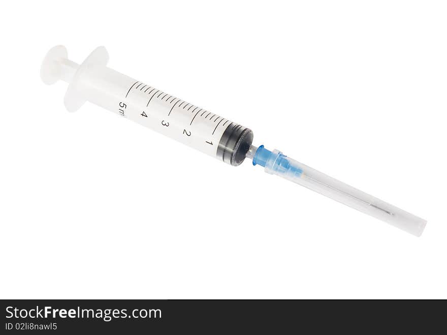 Syringe isolated