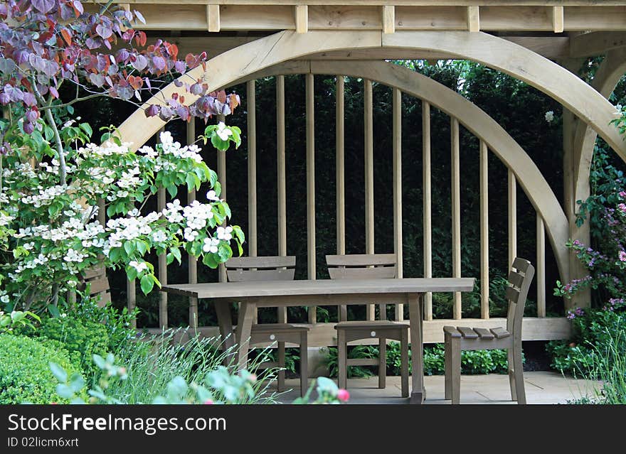 Garden eating area