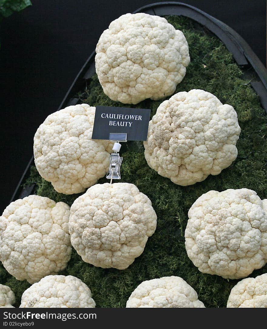 Display of cauliflower beauty variety