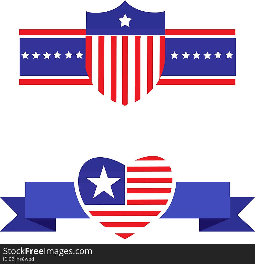 American patriotic symbols set -2