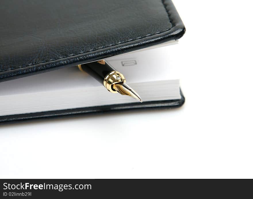 Office accessories on a white background