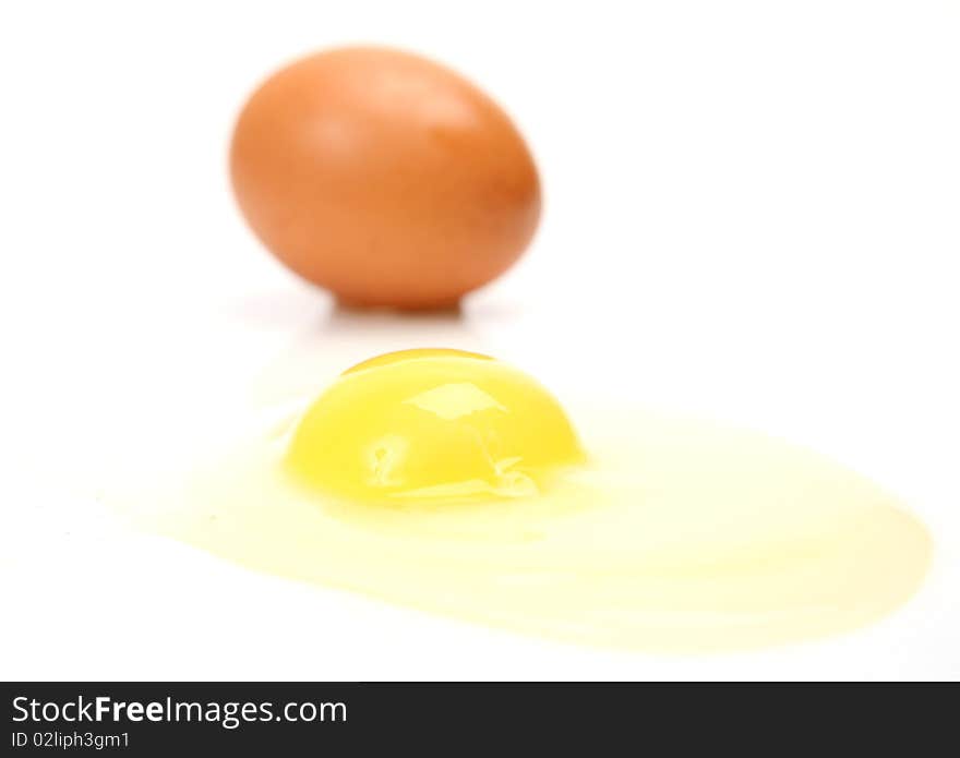 Egg on a white background