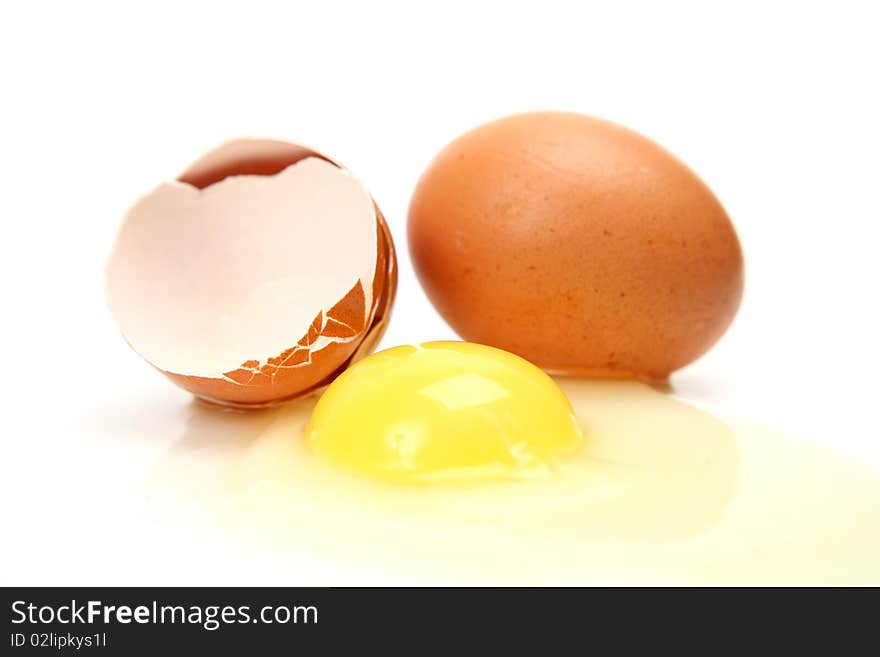 Egg on a white background