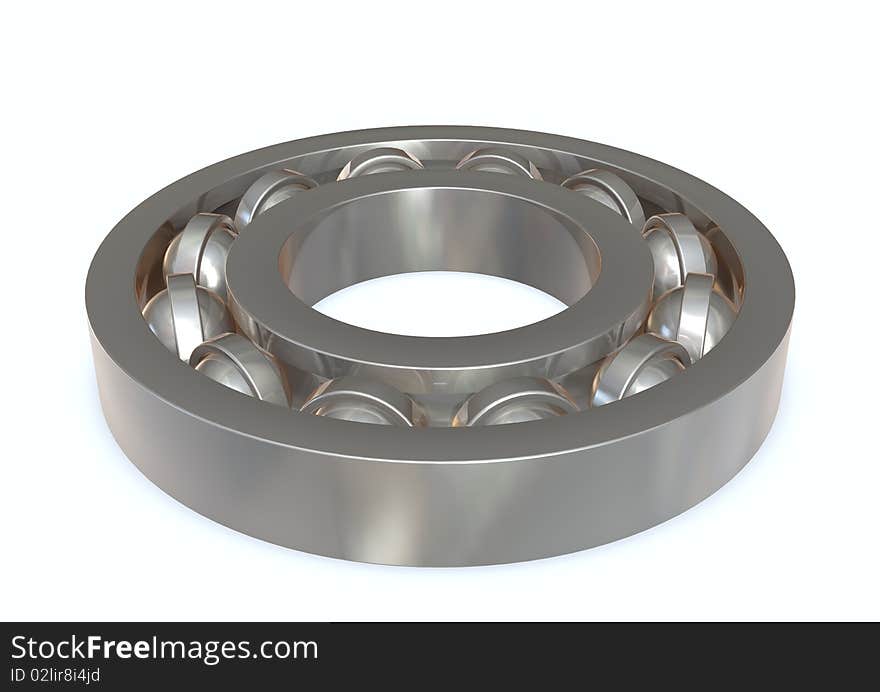 3d illustration of a roller bearing. 3d illustration of a roller bearing.