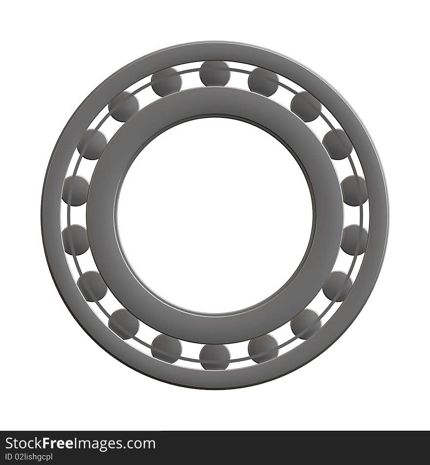 3d illustration of a roller bearing.