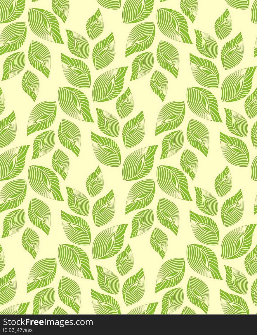 Texture with beautiful green leaves. Vector illustration. Texture with beautiful green leaves. Vector illustration.