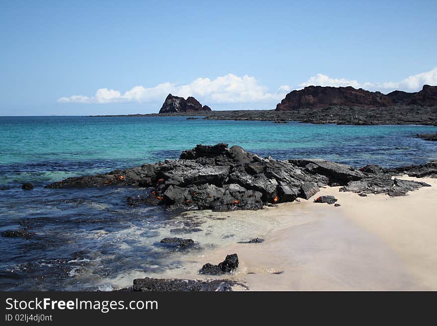 Volcanic beach