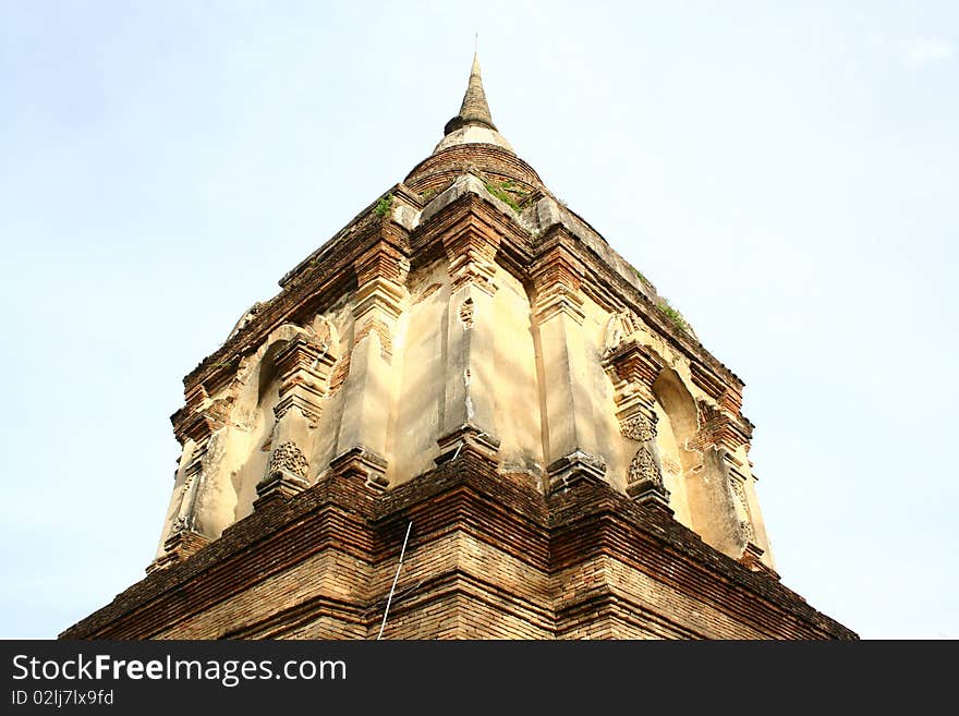 Ancient Pagoda in Thailand Temple