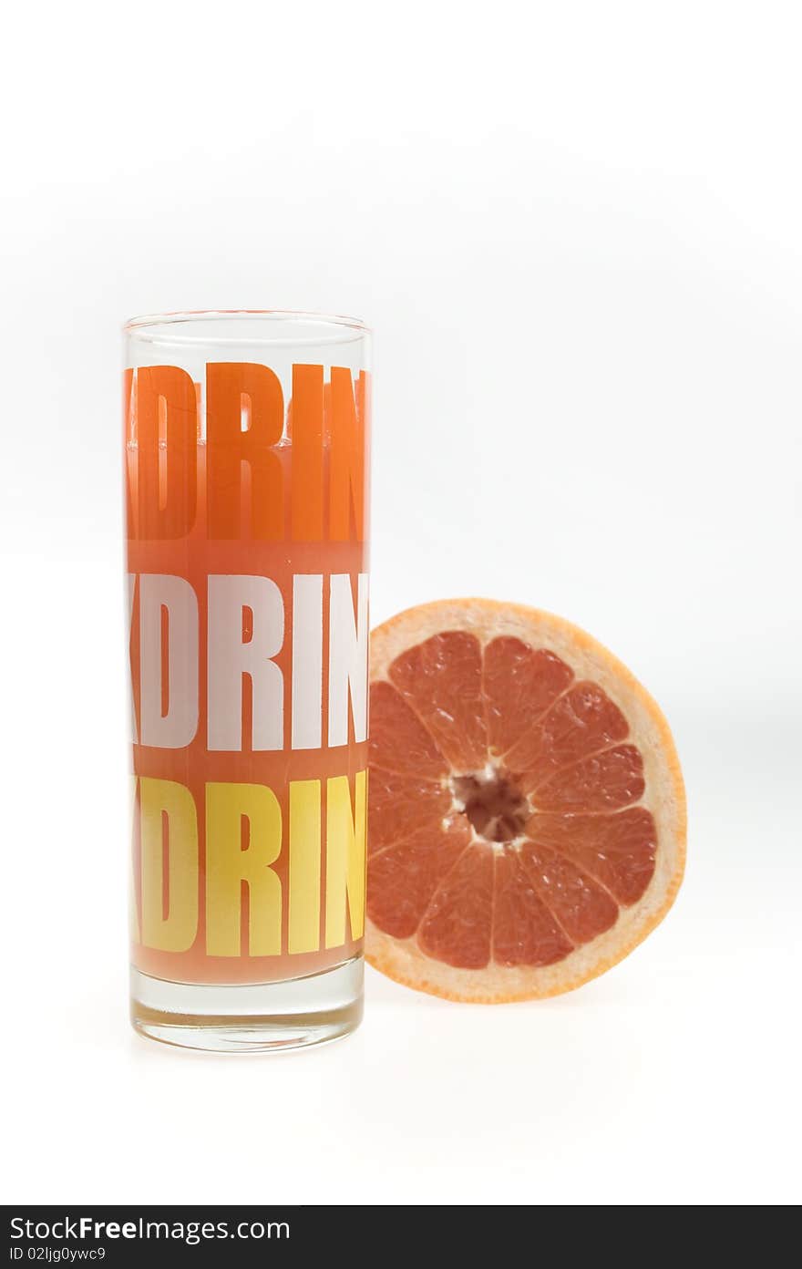 Grapefruit juice in the glass