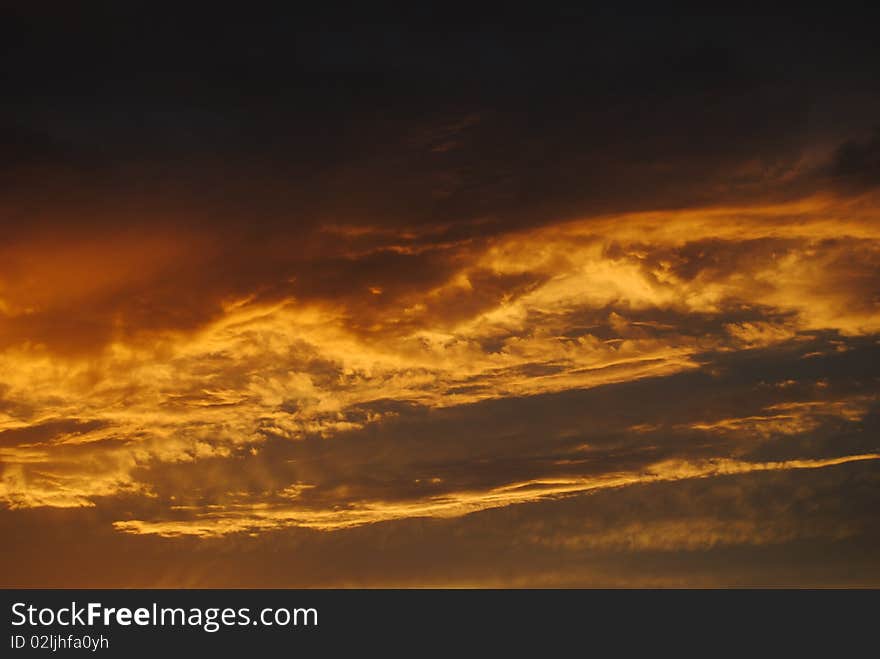 Clouds in sunset