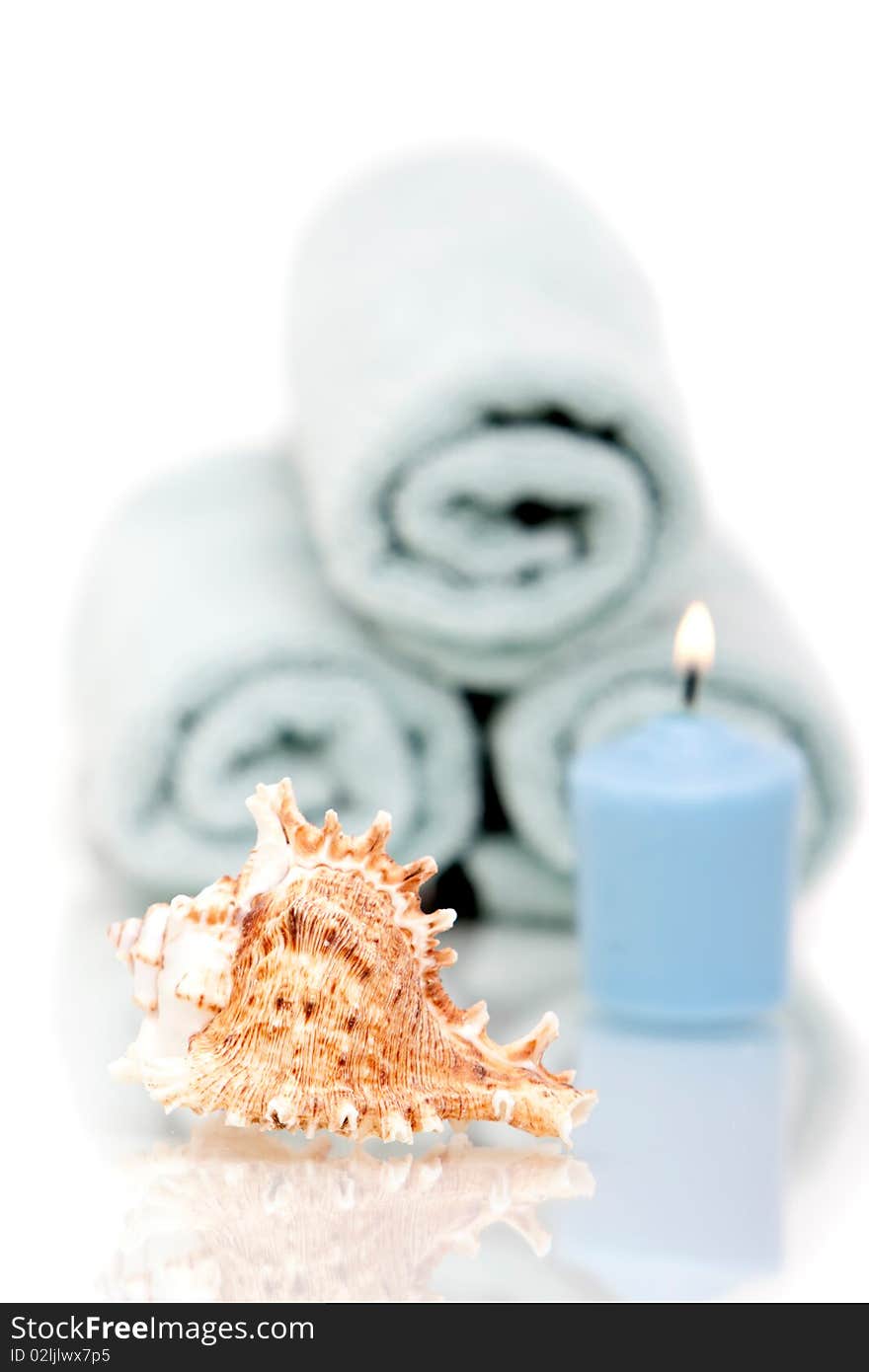 Seashell and candle