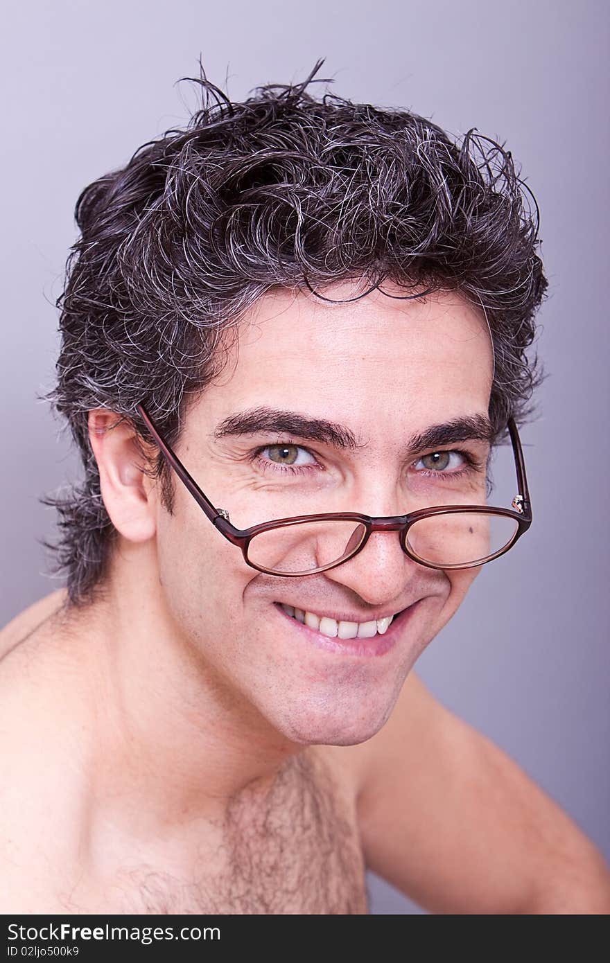 Man in eyeglasses smiling