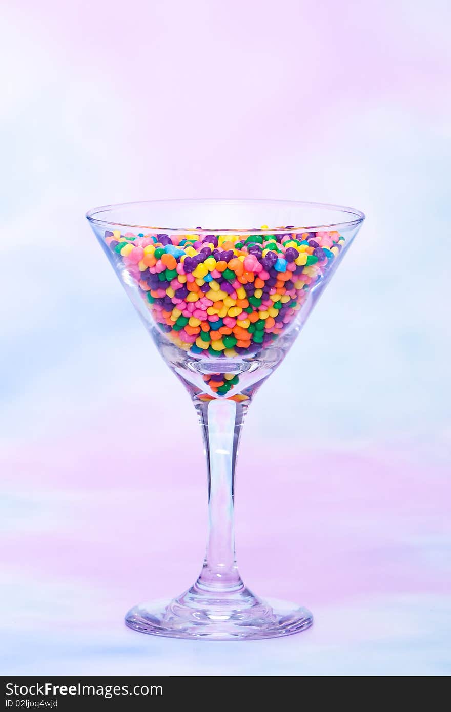 Martini Glass Filled With Candy