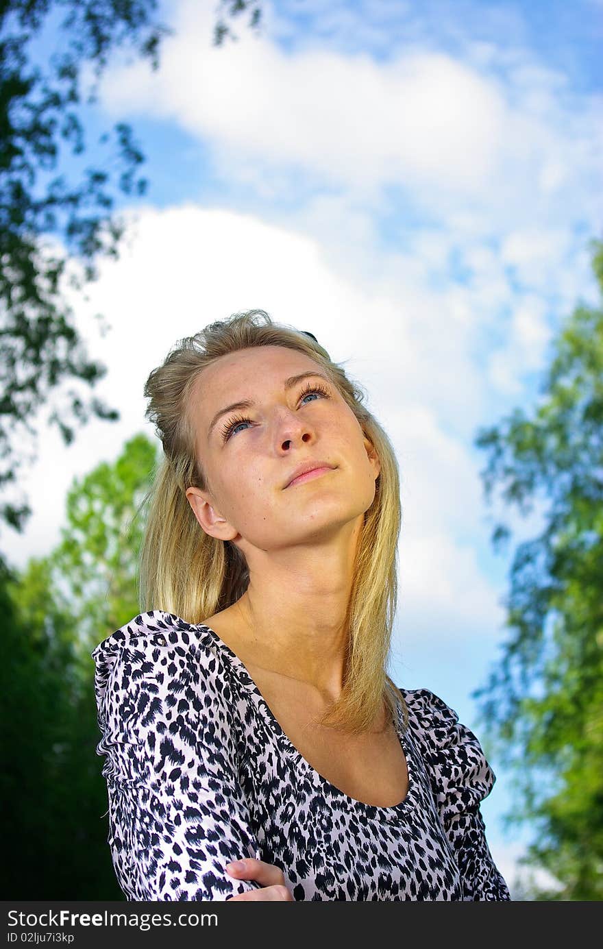 Young woman dreaming about future