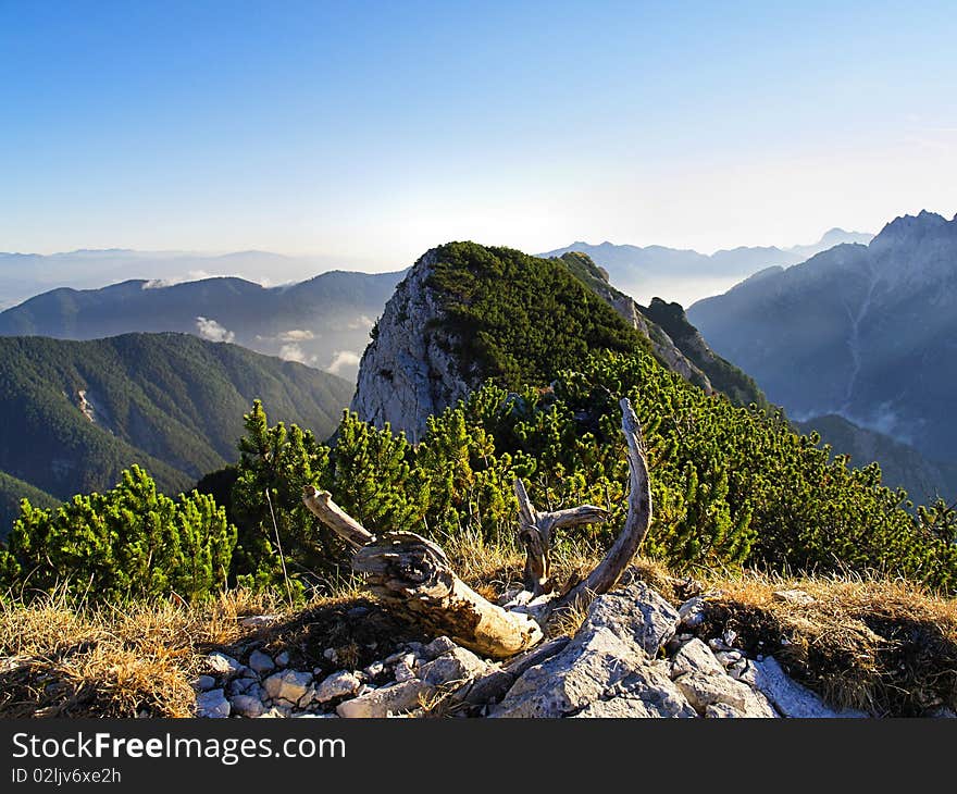 Lookout on the top of the mountain