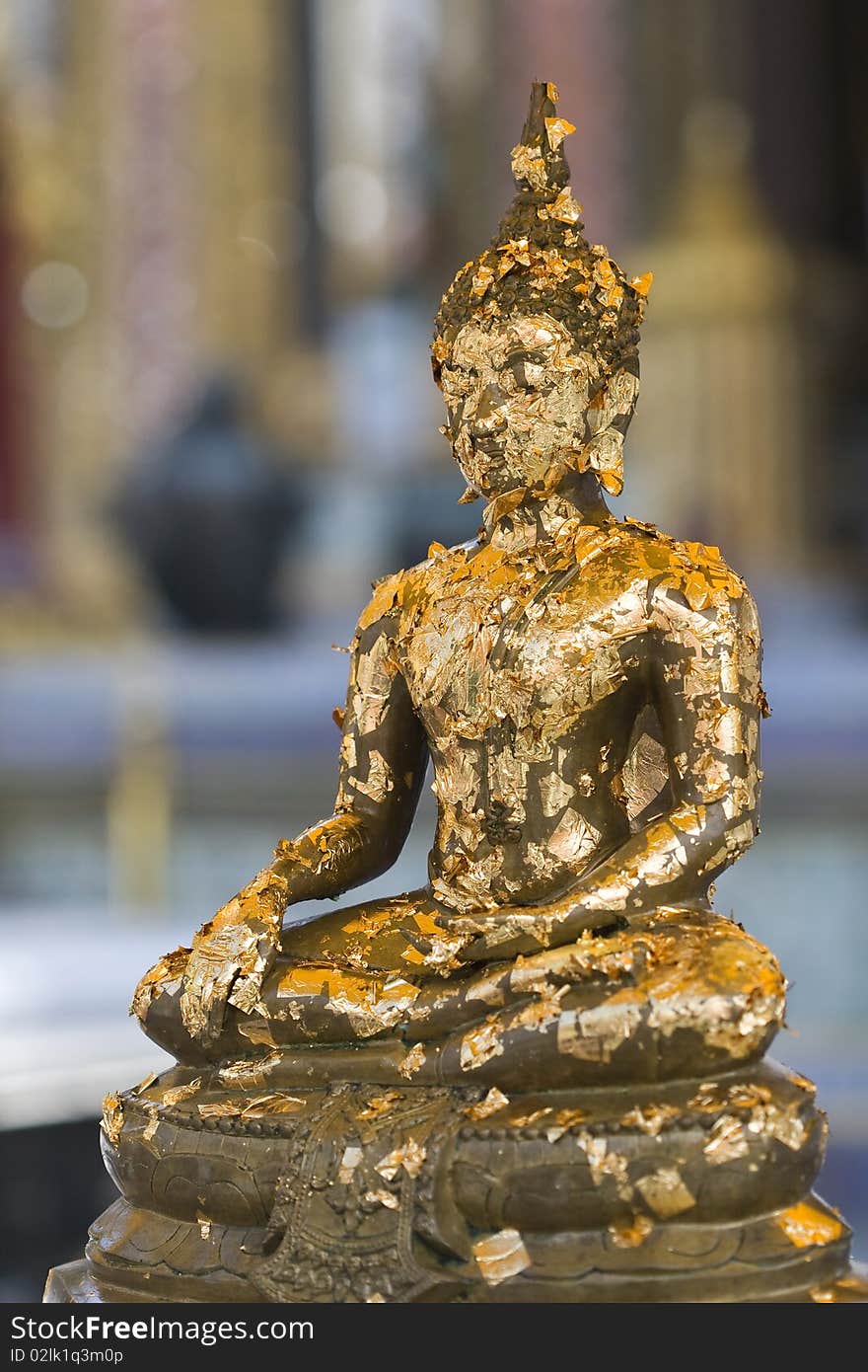 Buddha with Gold Leaves