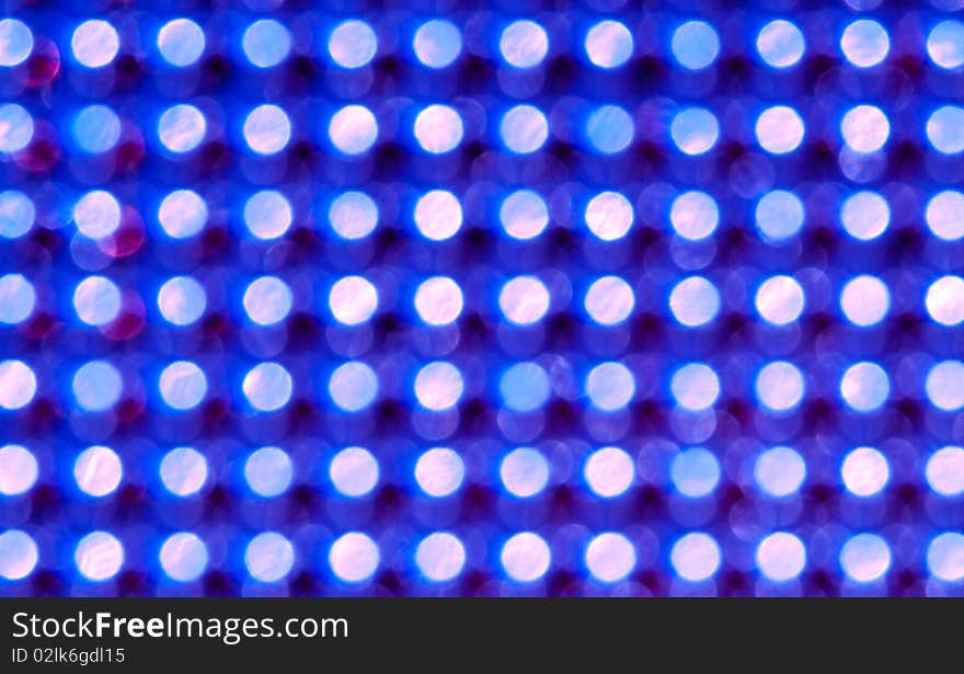 Blurry pattern of blue decoration lights. Blurry pattern of blue decoration lights.